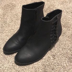 Black booties, size 7.5